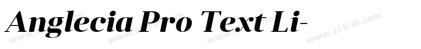 Anglecia Pro Text Li字体转换